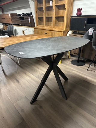 Bartafel HPL 140cm, HPL, grafiet look